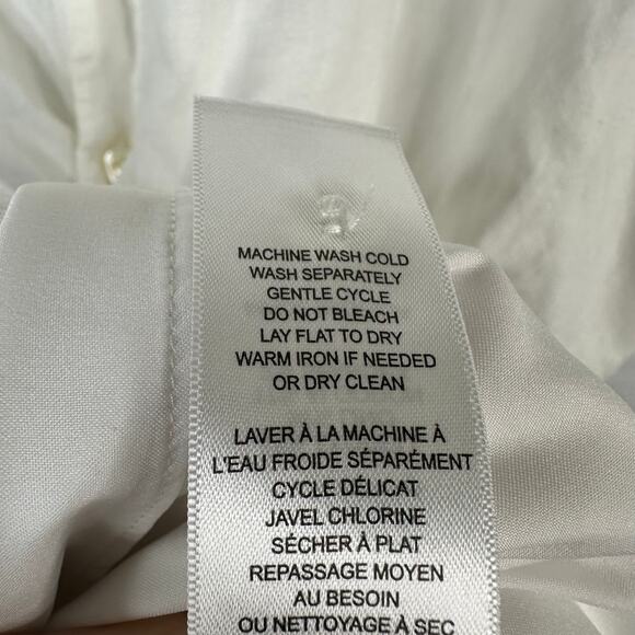 Frame Womens size Medium Linen Twist-Front Ramie Midi Dress White Lwwd0628 - Picture 12 of 13